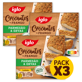 Crocantes De Frango Parmesão E Ervas Iglo 3 X 180 gr (2 Un)