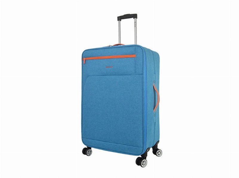 Mala De Viagem Grande Flexível Airport Azul 4 Rodas 75X46X27Cm