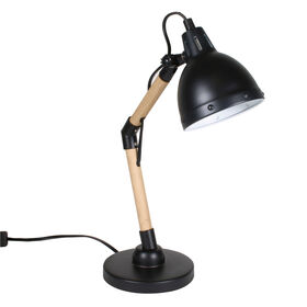 Candeeiro De Mesa Metal Preto  Kasa