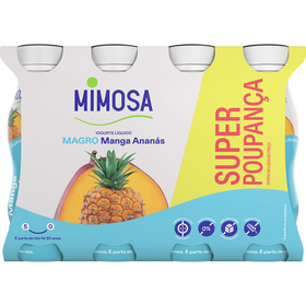 Iogurte Líquido Magro Manga E Ananás Mimosa 1208 gr (8 Un)