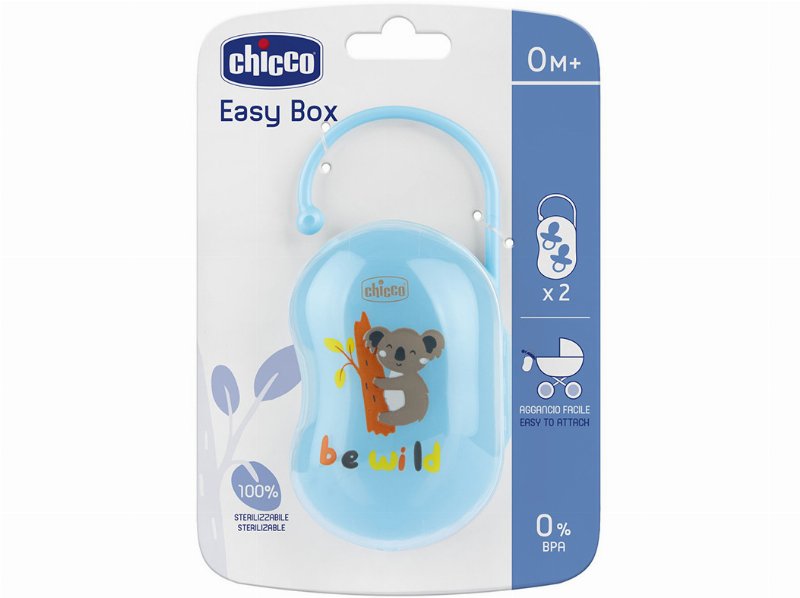 Porta Chupeta Chicco Duplo Azul