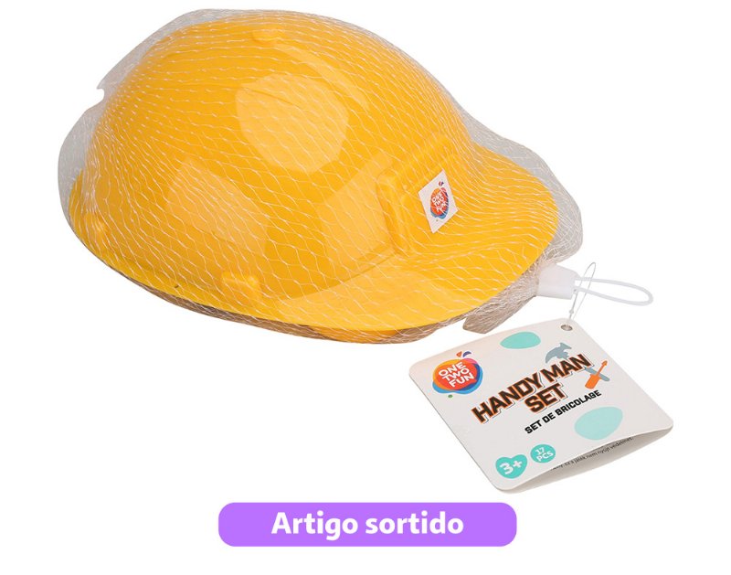 Set Capacete + 17 Ferramentas One Two Fun