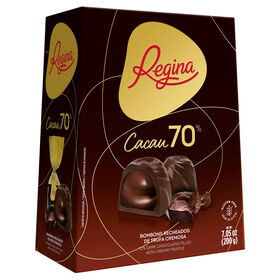 Bombons De Chocolate Negro 70% Cacau Com Recheio De Trufa Cremosa Regina 200 gr