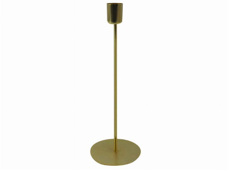 Castiçal Metal Actuel Preto/ Dourado 20Cm