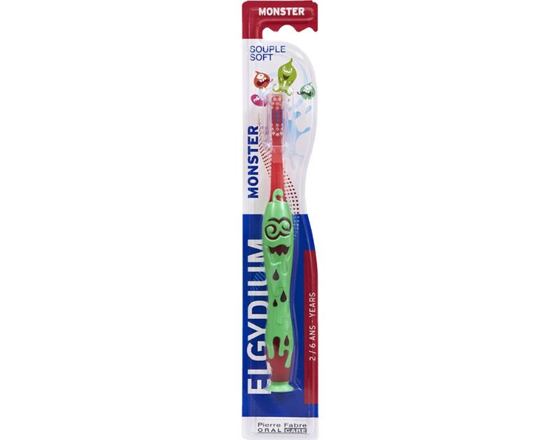 Escova Elgydium Monster Kids 2-6 Anos 1Un