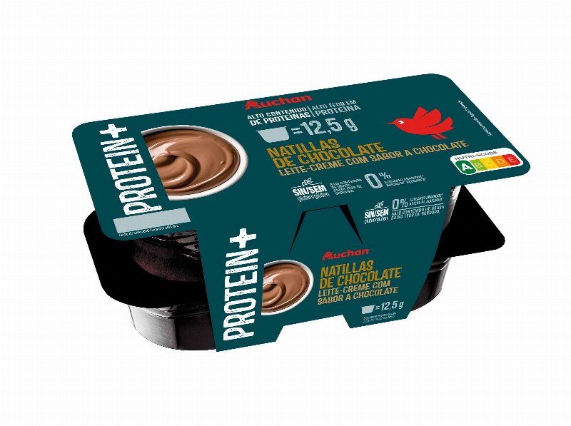 Natilha +Proteína Auchan Chocolate 4X125 g