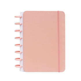 Caderno Smart Com Elástico Espiral A5 Pautado Rosa Talia