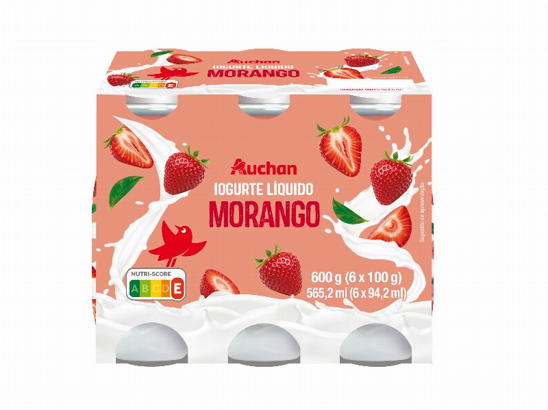 Iogurte Líquido Petit Auchan Morango 6X100 g