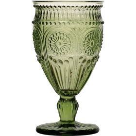 Conjunto 6 Cálices 35 cl Flores Verde Kasa
