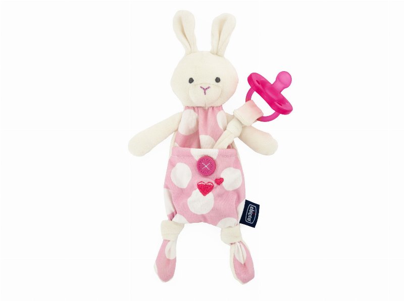Porta Chupeta Chicco Doudou Rosa 0+