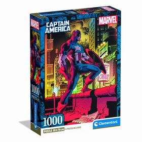 Clementoni - Puzzle Marvel Captain America 1000 Peças