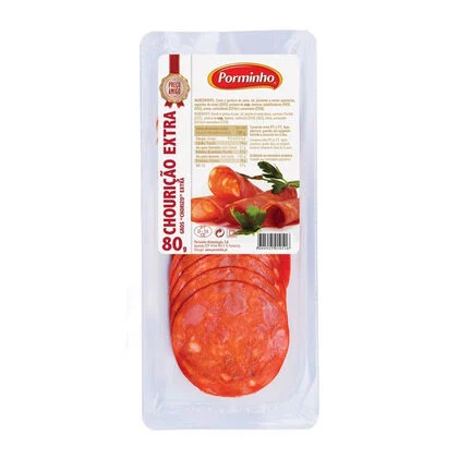 Chourição Fatiado Extra Porminho 0.08Kg