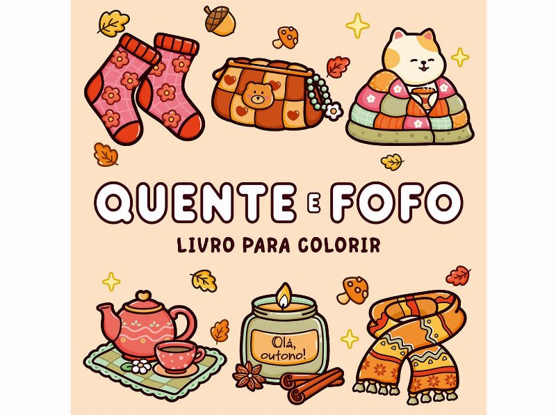 Livro Quente E Fofo - Livro Para Colorir