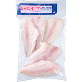 Filetes De Peixe Gato Riscado Congelado 1 kg