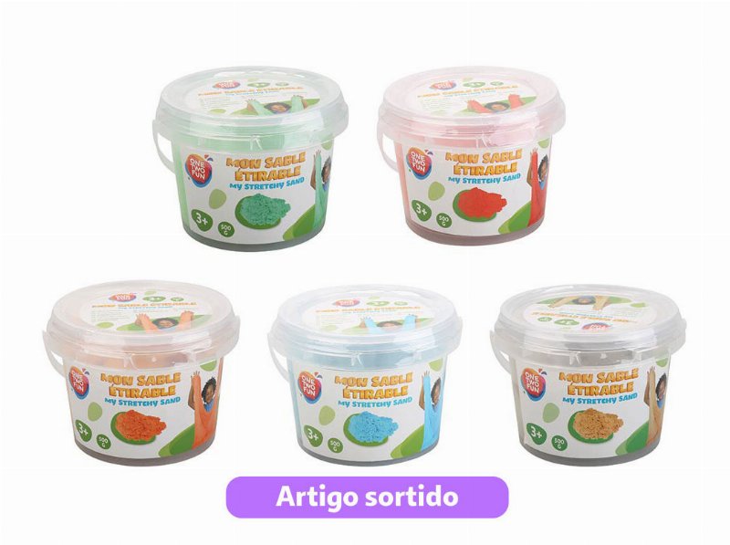 Areia Elástica One Two Fun 500 g Cores Sortidas
