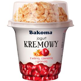 Iogurte Pedaços Kremowy Duo Cereja E Granola Bakoma 230 gr