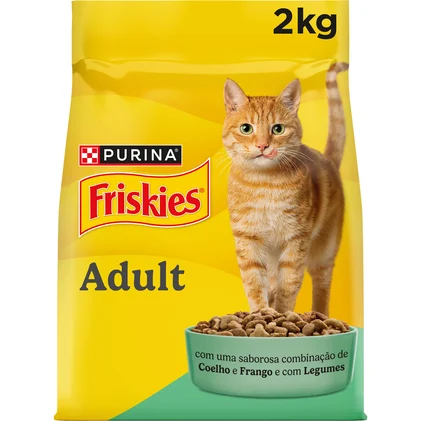 Comida Seca Para Gato Com Coelho E Frango Purina Friskies 2Kg
