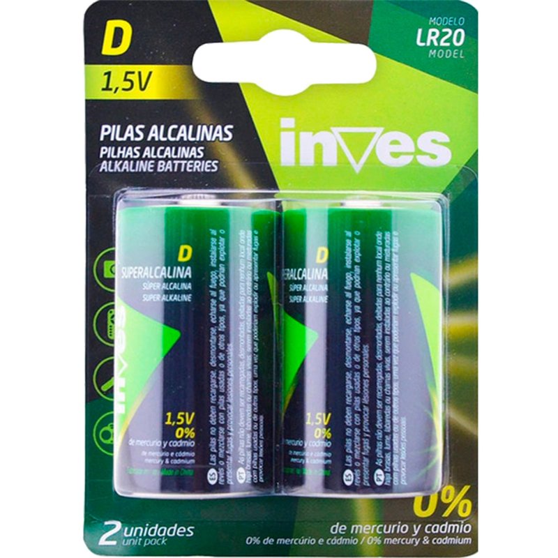 Pilas Alcalinas Lr-20 D 2 unidades