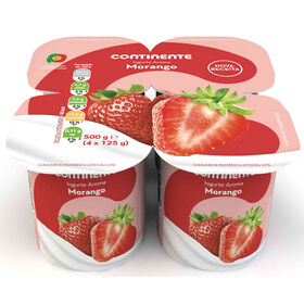 Iogurte Aroma Morango Continente 500 gr (4 Un)