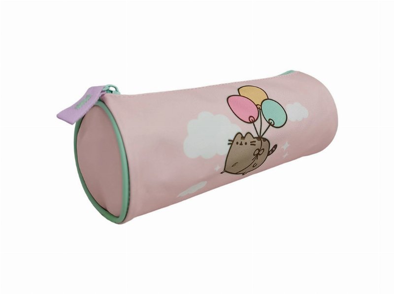 Estojo Redondo Pusheen 1 Compartimento 8X22X8Cm