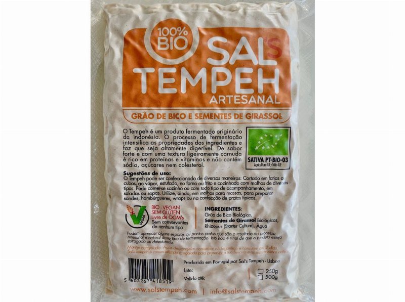 Tempeh Sal`s Tempeh Grão Ultracongelado Bio 250 g