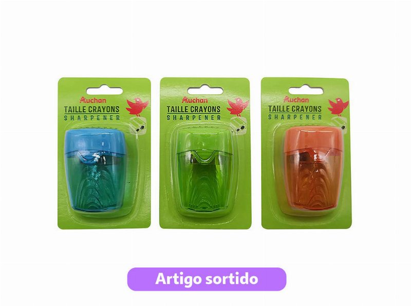 Apara-Lápis Com 2 Entradas Auchan Cores Sortidas
