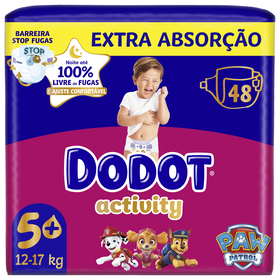 Fraldas Activity Extra 12-17 kg T5+ Dodot 48 Un