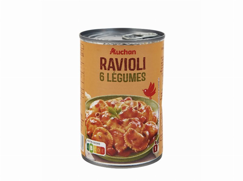 Ravioli Auchan 6 Legumes E Molho Tomate 400 g