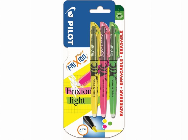 Sublinhadores Frixion Pilot Cores Néon 4Mm 3 Unidades