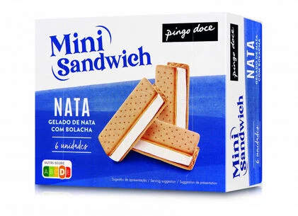 Gelado Mini Sandwich De Nata Pingo Doce 0.6L