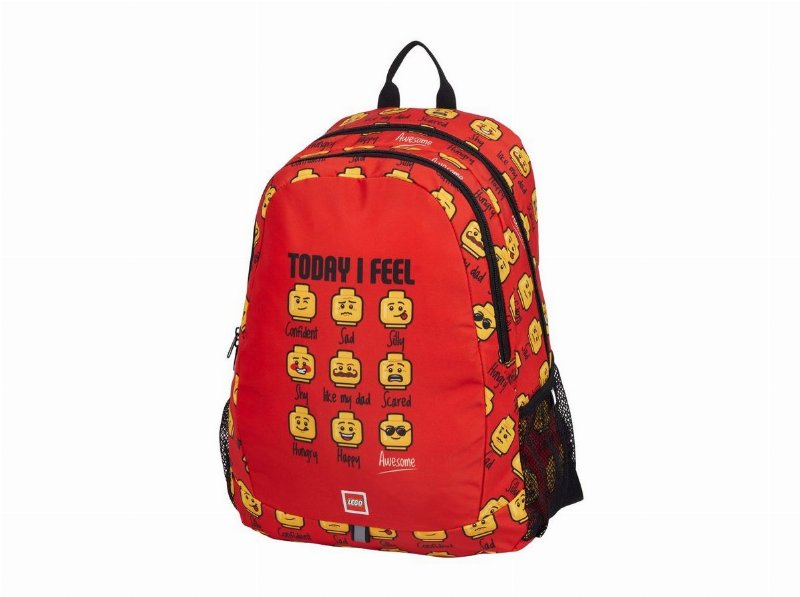 Mochila Escolar Lego Minifigures Vermelho 32X47X19Cm