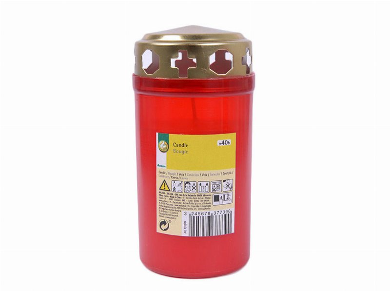 Vela Liturgica Auchan Vermelho 13.5Cm
