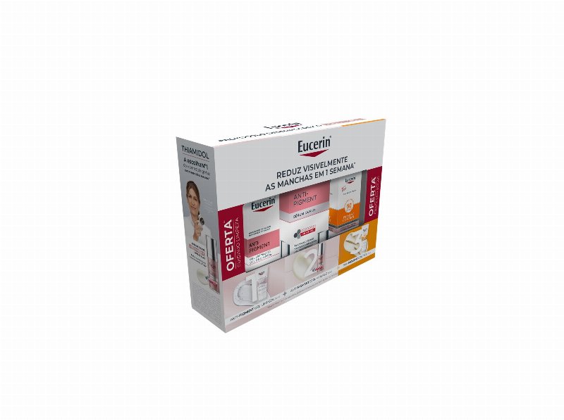 Pack Rotina Anti Manchas Eucerin Serum Anti Pigment 30+ Oferta Mini Limpeza E Mini Protetor 20+5 ml