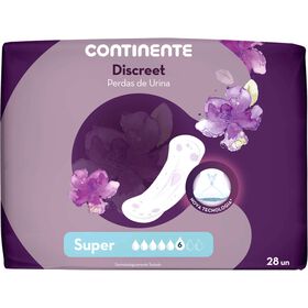 Pensos Incontinência Discreet Super Continente 28 Un