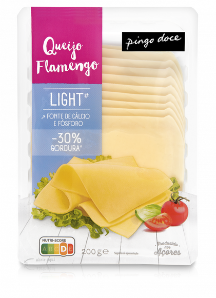 Queijo Flamengo Fatiado Light 30% Pingo Doce 0.2Kg