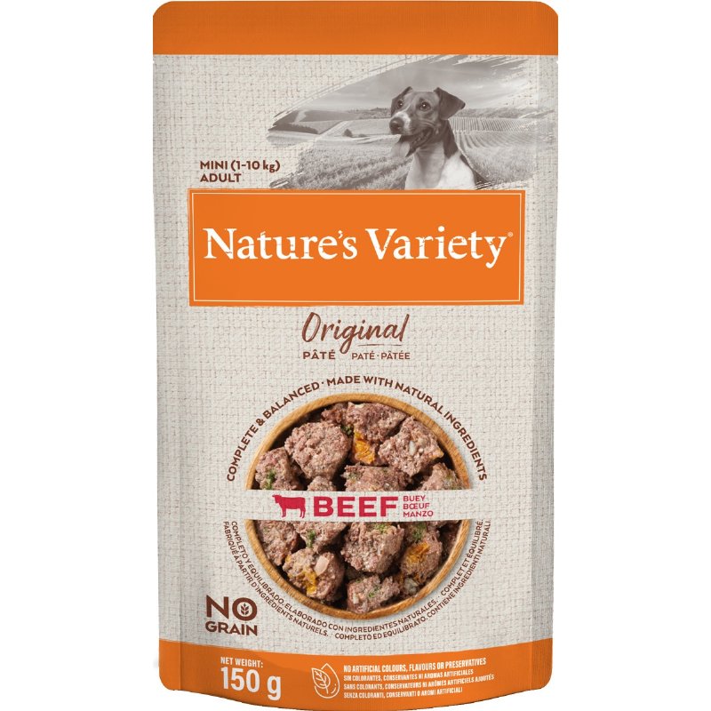 Comida Húmida Para Cão Mini Adulto 1-10 kg Original De Vaca 150 g
