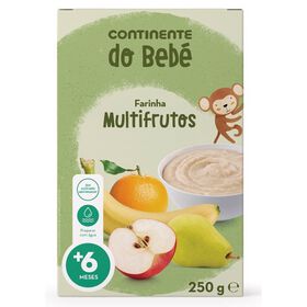 Papa Infantil Farinha Láctea Multifrutos +6M Continente Do Bebé 250 gr