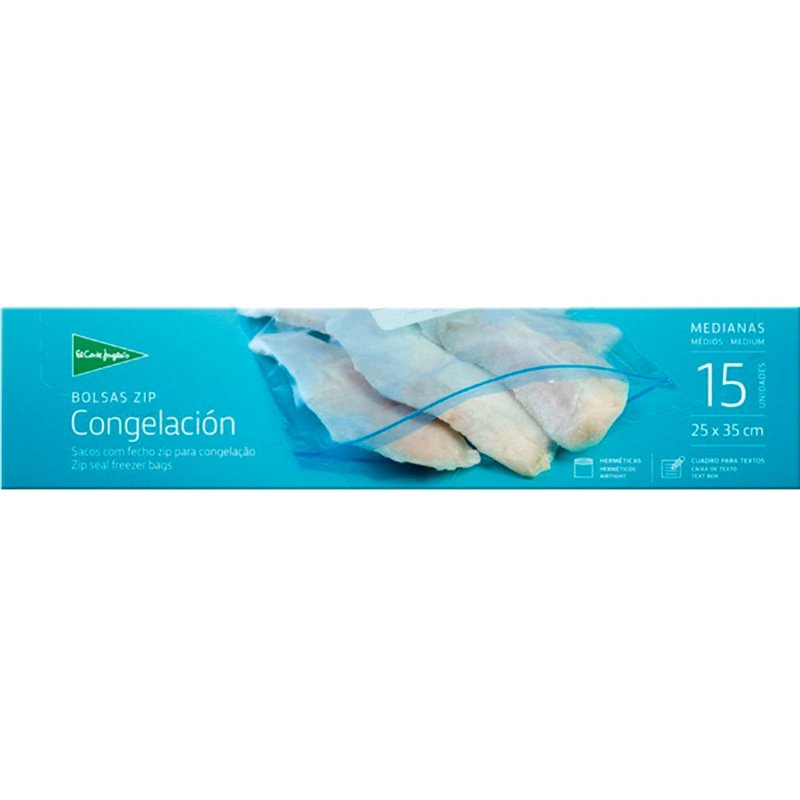 Saco De Congelação Com Fecho Zip 25X35 Cm 15 unidades