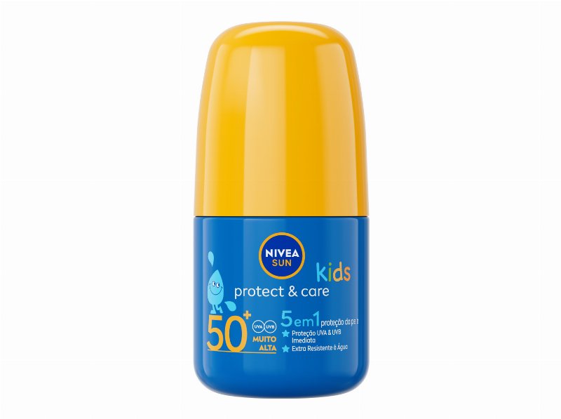 Kids Protetor Solar Para Crianças Hidratante Roll-On Protect & Care Fp50+ Nivea Sun 50 ml