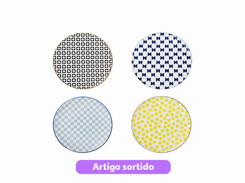 Prato Raso Porcelana Actuel Deco 24Cm Modelos Sortidos