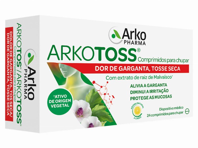 Suplemento Arkotoss Tosse Seca Limão 24 Comp