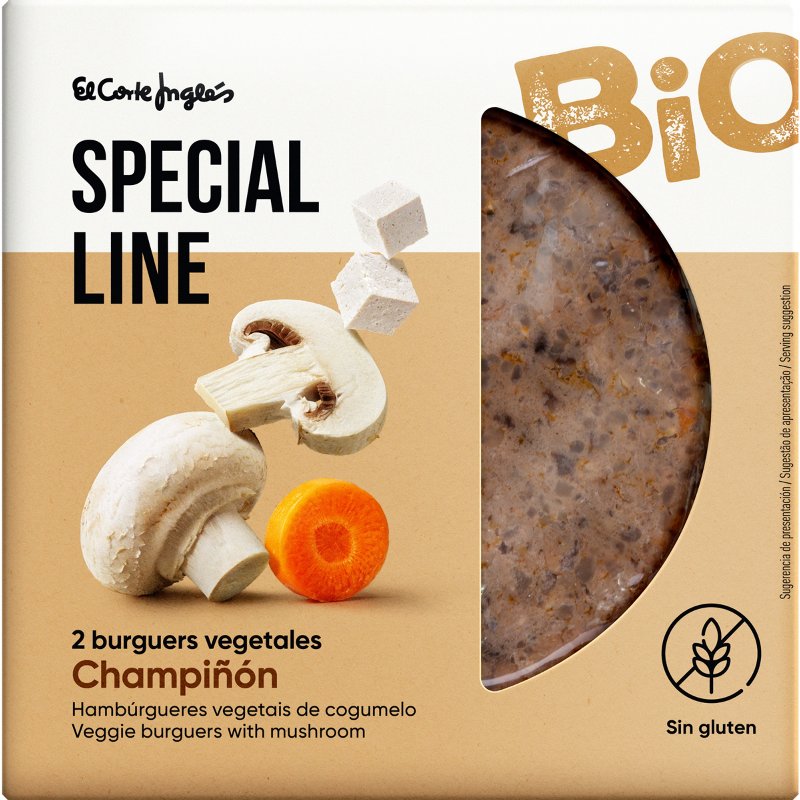 Hambúrguer Vegetal De Cogumelos 2 Unidades 200 g