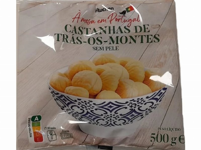 Castanhas Auchan À Mesa Em Portugal Trás-Os-Montes Sem Pele 500 g