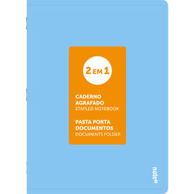 Caderno Agrafado A4 Pautado 2 Em 1 Pastel (Várias Cores) Note!