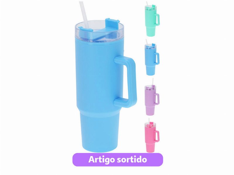 Caneca Térmica Plástico 1.2 l Cores Sortidas