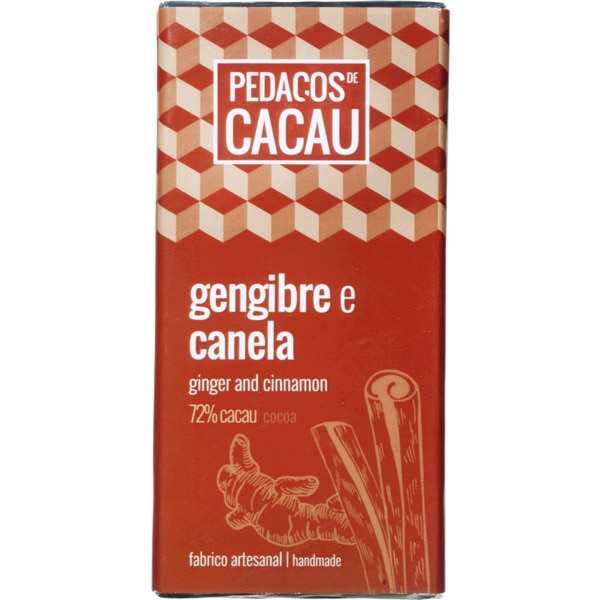 Chocolate Preto Com Gengibre E Canela 100 g