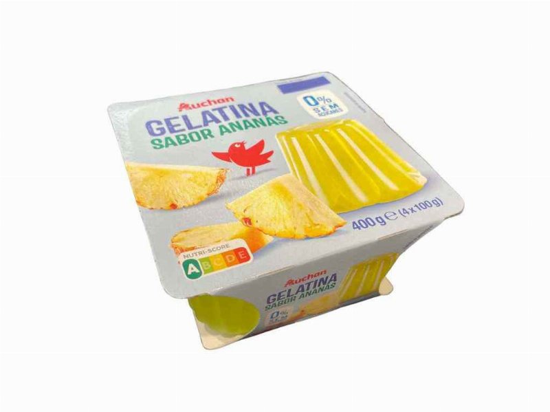 Gelatina Auchan Ananás 0% De Açúcar 4X100 g