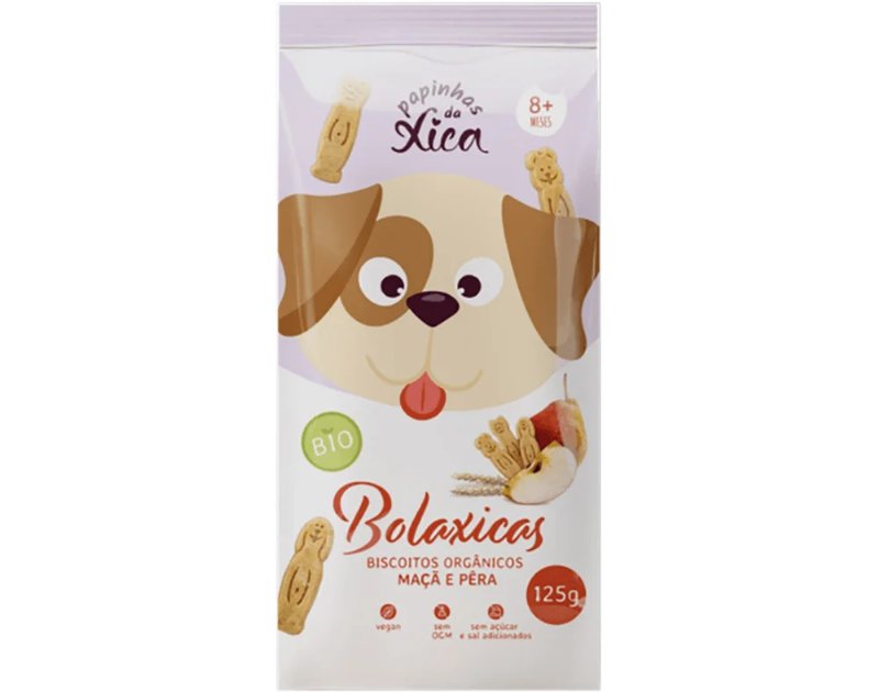 Bolacha Papinhas Da Xica Bolachas Espelta Aveia Maça E Pera 125 g