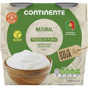 Vegegurte Powered By Plants Base De Soja Natural Continente    480 gr (4 Un)