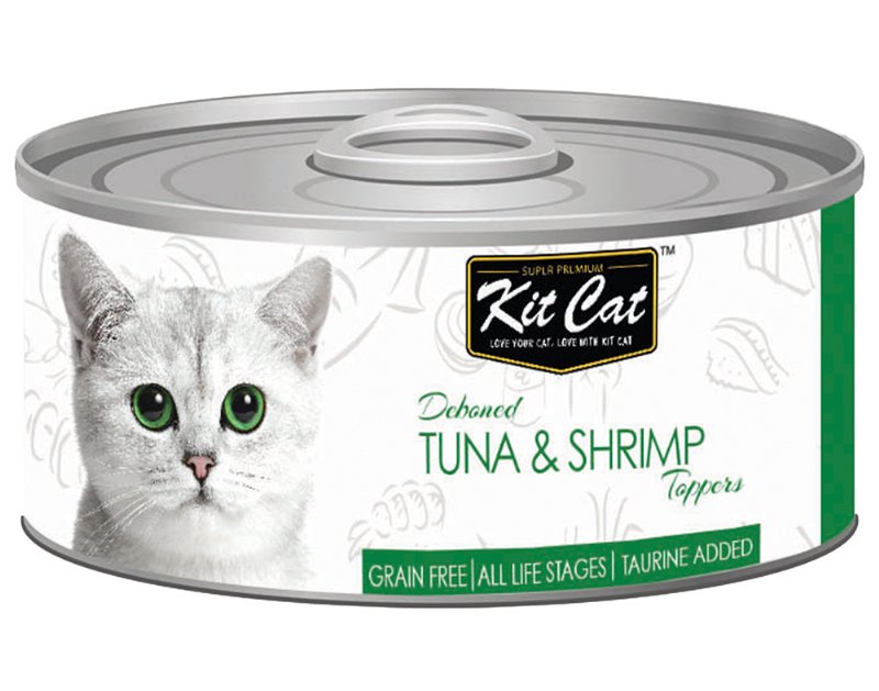 Comida Húmida Para Gato Kitcat Com Atum E Camarão 80 g